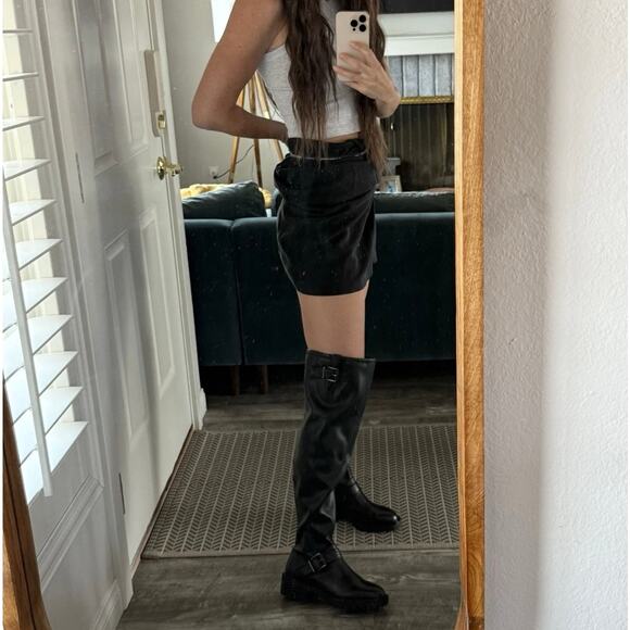 Vince Camuto Abrila Black Over-The-Knee Boot Sz 7 W-Calf Block Heel Lug Sole New - Picture 12 of 14